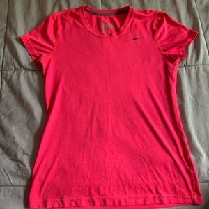 hot pink nike dry fit tee